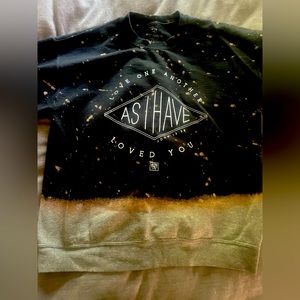 VINTAGE “Love Another as I Have Loved You” Tie Dye Sweatshirt.